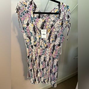 Floral printed fit-and-flare mini dress NWT